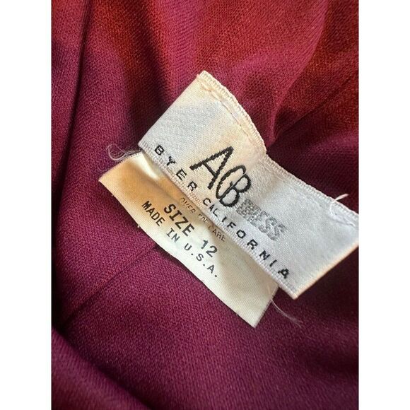 VTG AGB Women's Size 12 Red Black Asymmetric Strappy Dress Whimsigoth Vamp - Picture 4 of 7